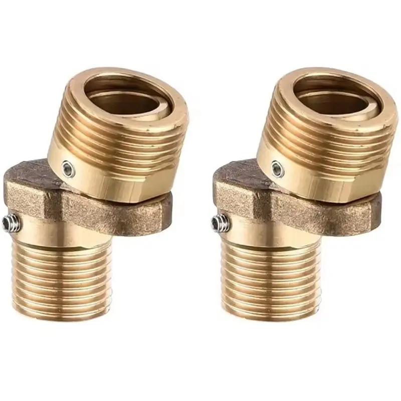 ABUN-Universal 360° Rotating Curved Foot 2Pcs Adjustable Angle For Shower Faucet Adapter Eccentric Screws