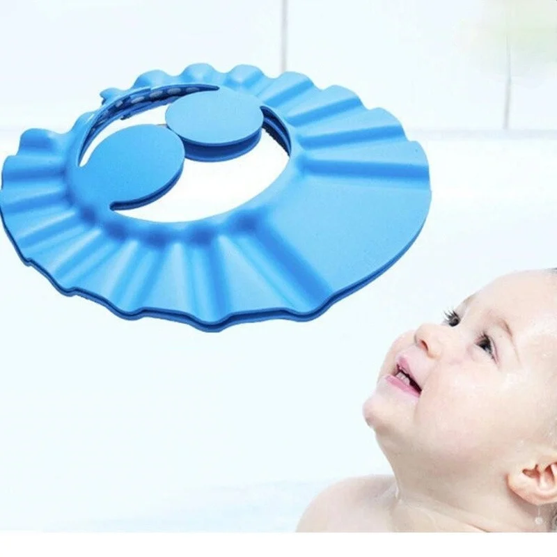 Adjustable Soft Cap Baby Shampoo Hair Care Kids Safety Shampoo Bath Cap Bath Protection Kids Bath Cap