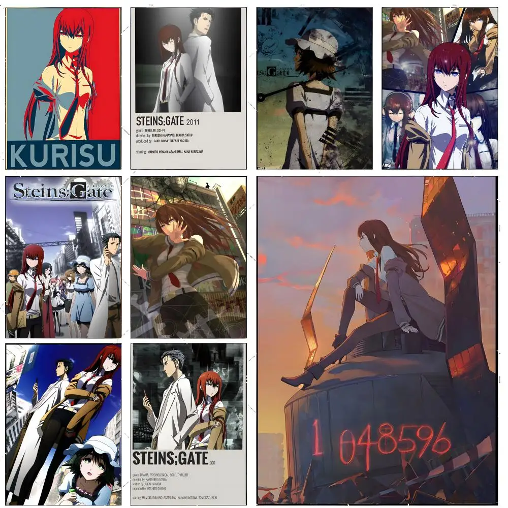 sci fi anime poster S-Steins;Gate Poster Premium Decor Art & Gift for Household Lounge Home Ornaments