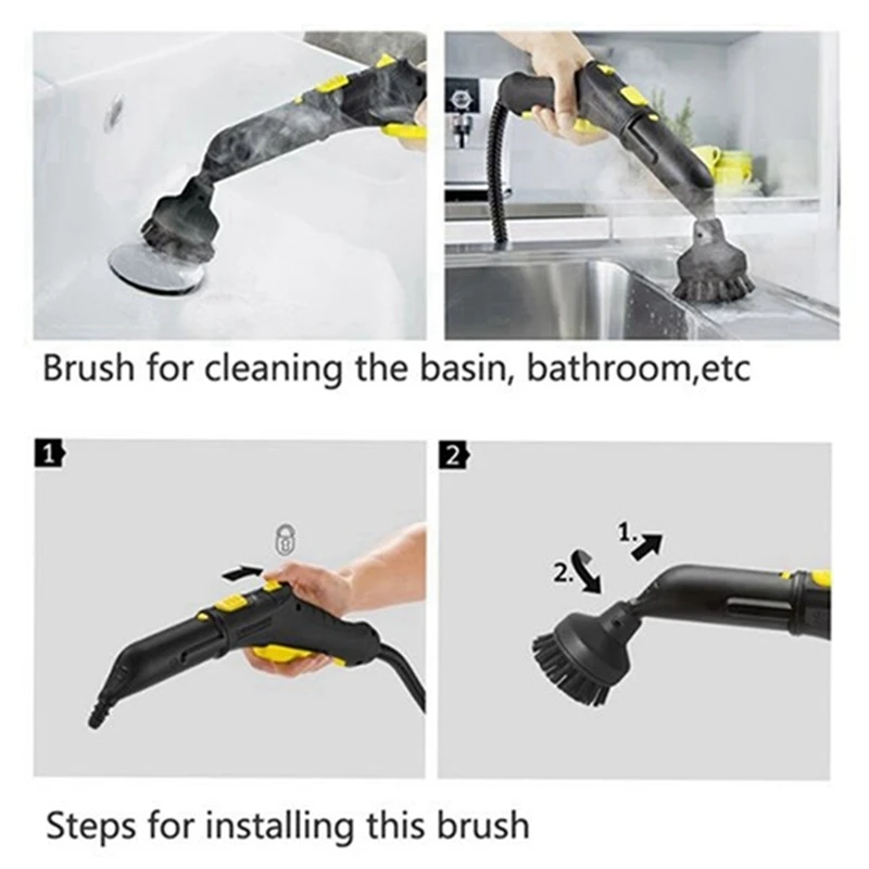 A44F-استبدال فرشاة فوهة مستديرة مجموعة ممسحة البخار ل Karcher SC2 SC3 SC4 SC5 SC7 منظف البخار جزء إزالة البقع العنيدة