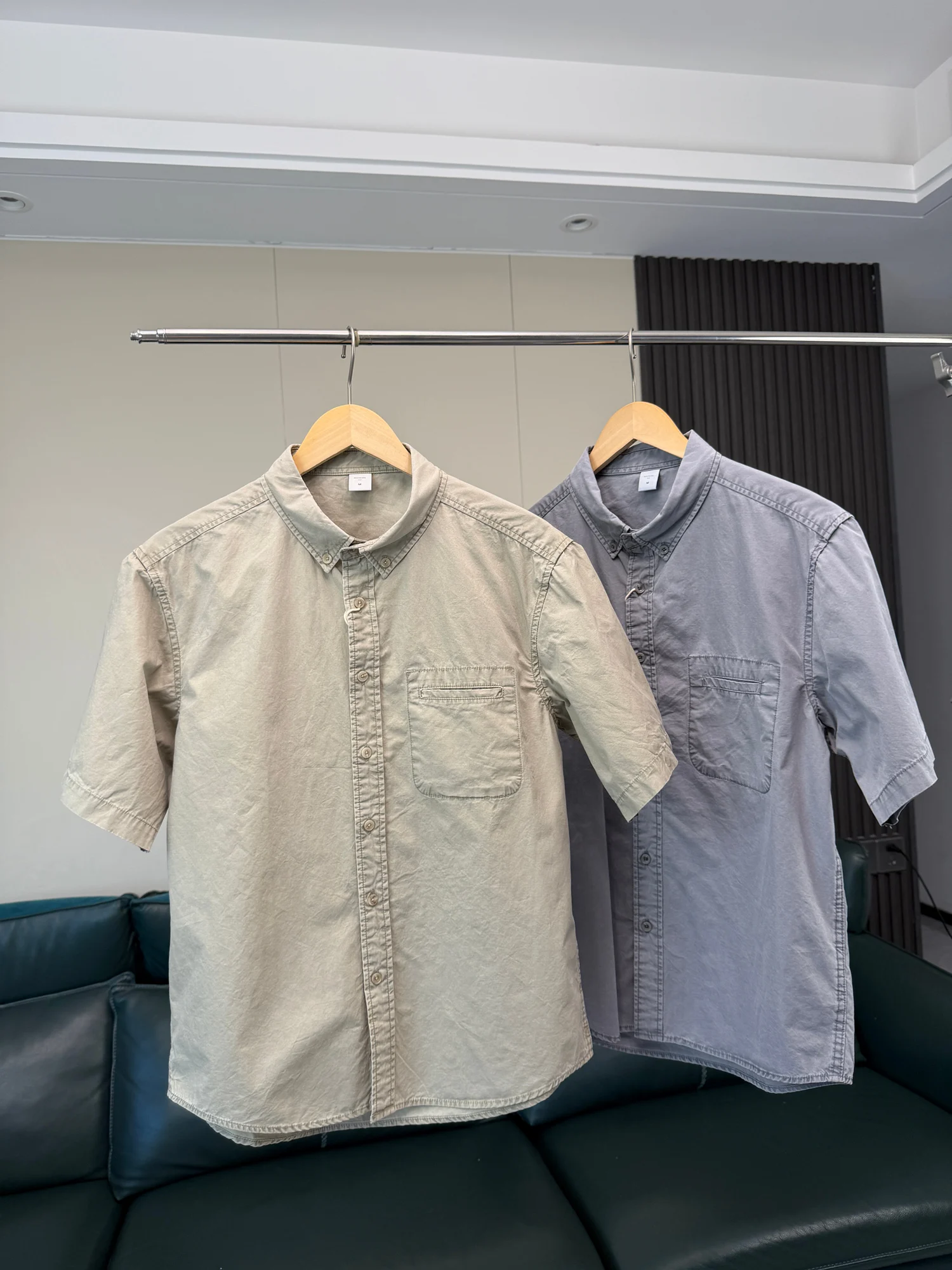 

American Retro Washed Casual Outdoor Short Sleeve Shirt Men's Summer Loose Fit Versatile Workwear Breathable Fashion Urban Style