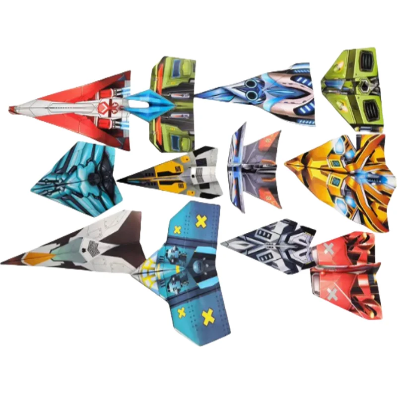 DIY rodzic-dziecko pełnokolorowe rękodzieło zabawki 36 sztuk nowe Origami papierowe samoloty składane samoloty edukacyjne ręcznie robione kreacja zabawki