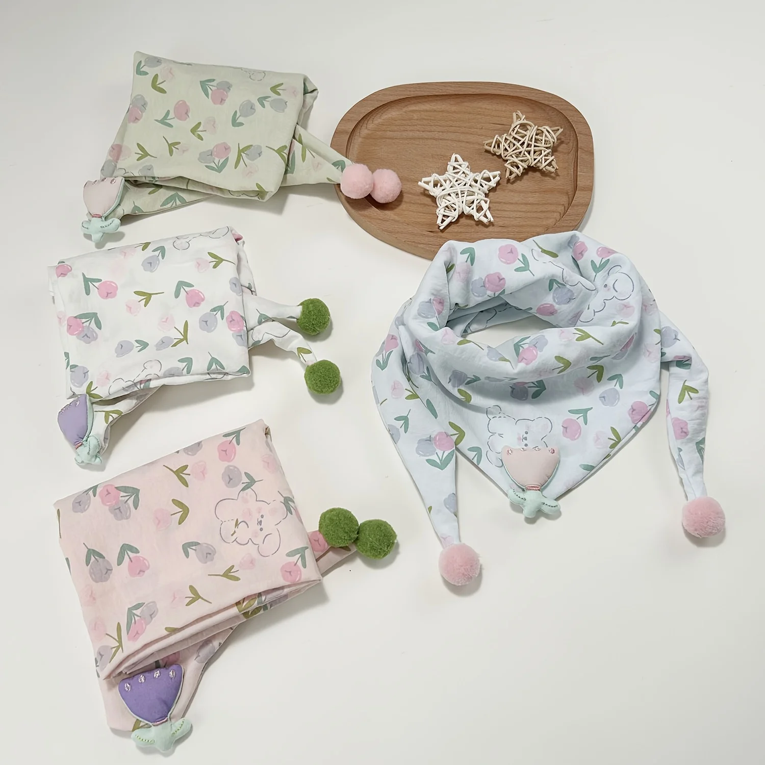 1pc Kids Scarf Tulip Shape Winter Warm Infant Toddler Neck Neck Thickening Windproof Children Kids Winter Scarves Neckerchief