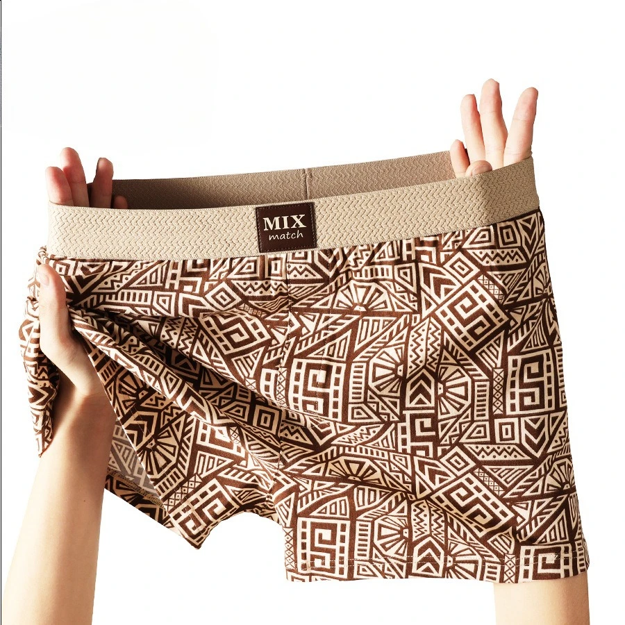 

New Cotton Men's Underwear Printed Mid-Rise Men's Plus Size Breathable Men's Boxers Boxers for Men Shorts Мужские Трусы