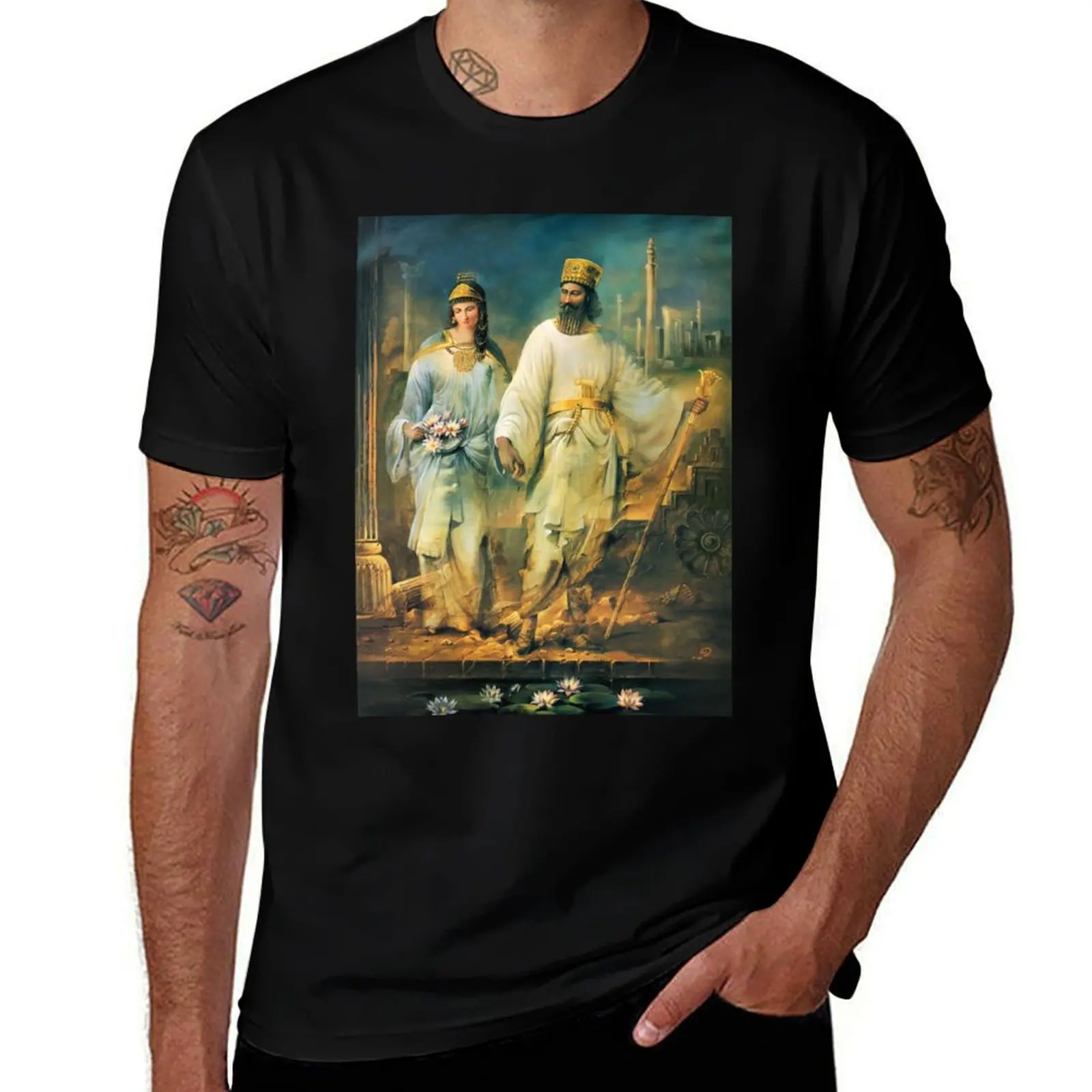 

Iranian King of Achamanade Era - Persian T-Shirt printed t shirts for man t shirts for man cotton funny T-shirt