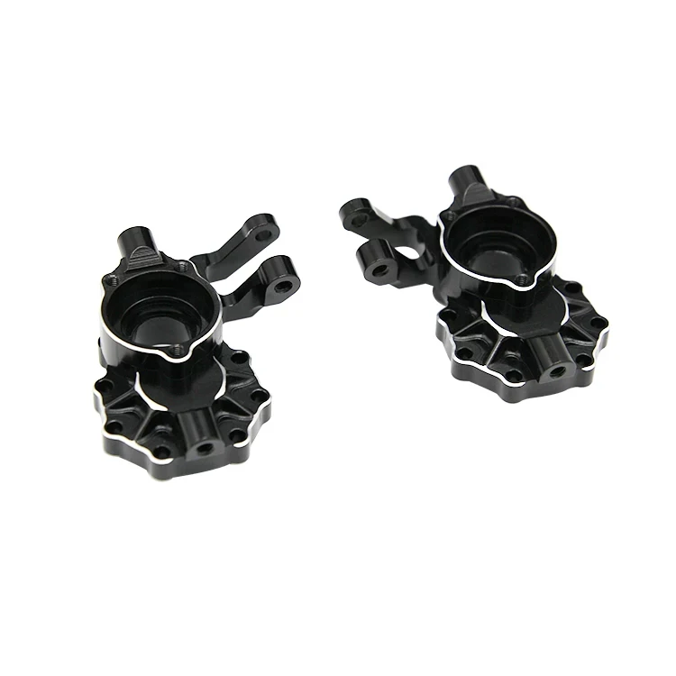 Hot Racing HRATRXF21P01 Aluminum Front Inner Portal Drive Housing for Traxxas TRX-4 (Black, 2 pcs)