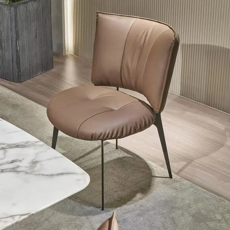 

Designer Minimalist Dining Chairs Comfortable Lounge Lazy Bedroom Dining Chairs Modern Luxury Sillas Para Comedor Home Furniture