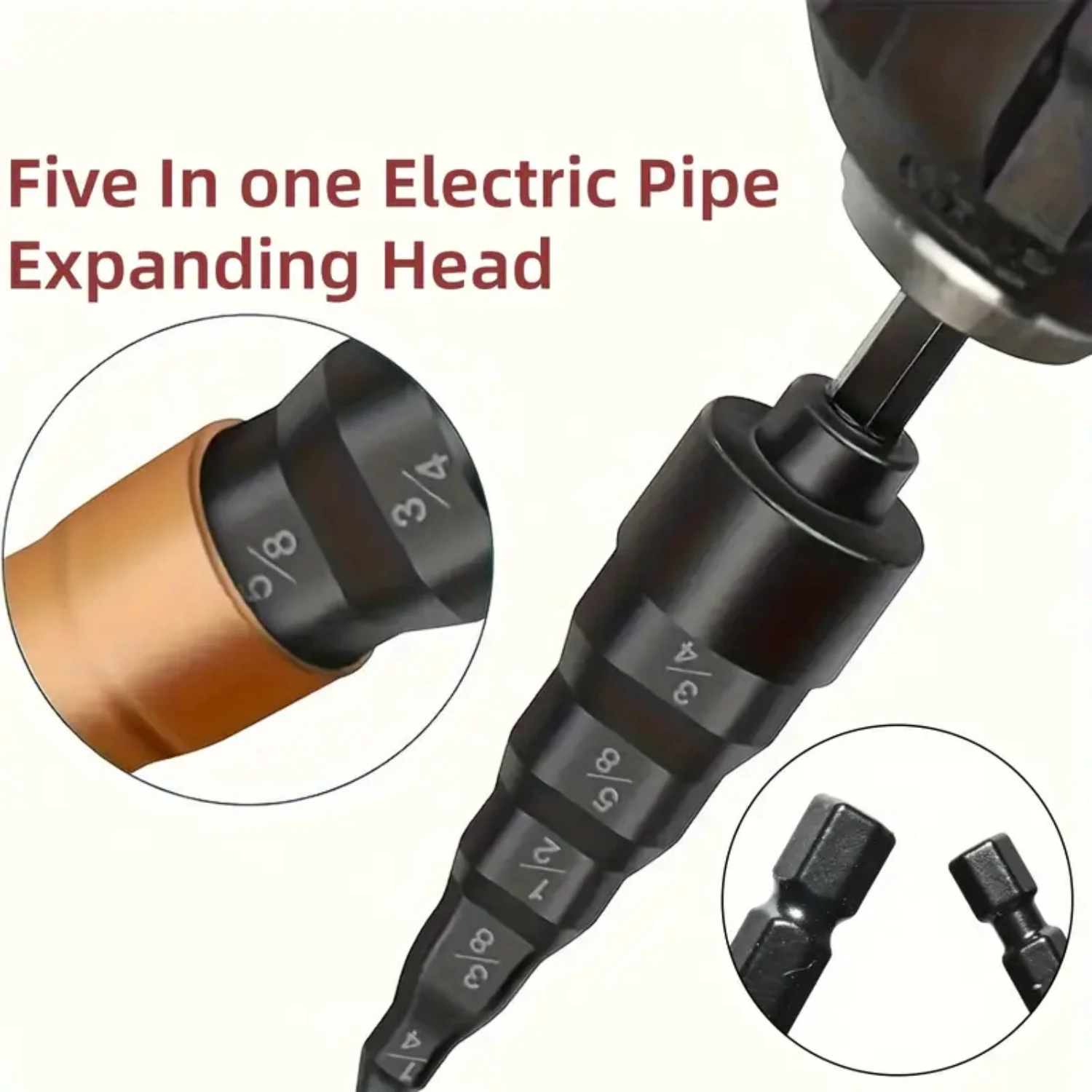 Efficient Hexagonal British Copper Pipe Expander with Comfortable Ergonomic Handle for Installing and Repairing Air Conditioning