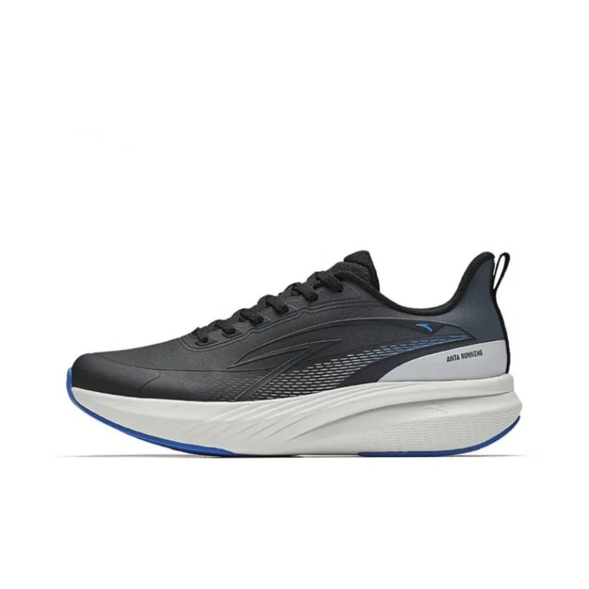 Anta Cloud Trail Slip Resistant Abrasion Resistant Low top Running Shoes Men's Black White 112515522-3