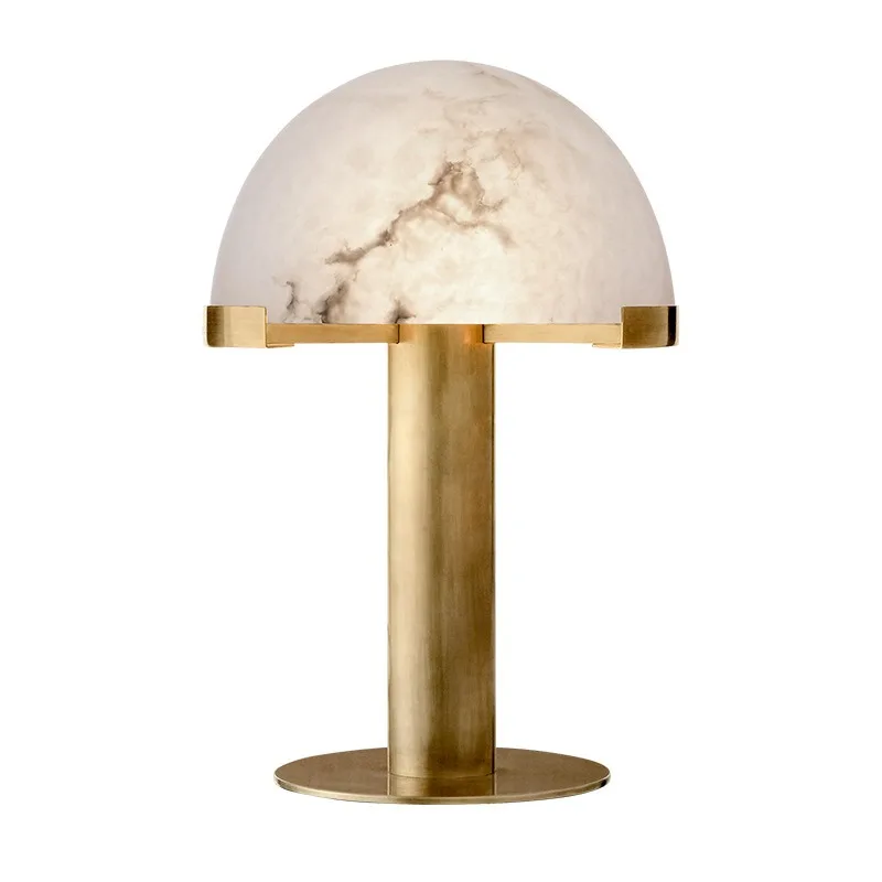 American art lamp, study office marble desk lamp, living room all-copper decorative lamp, bedroom bedside lamp non-standard