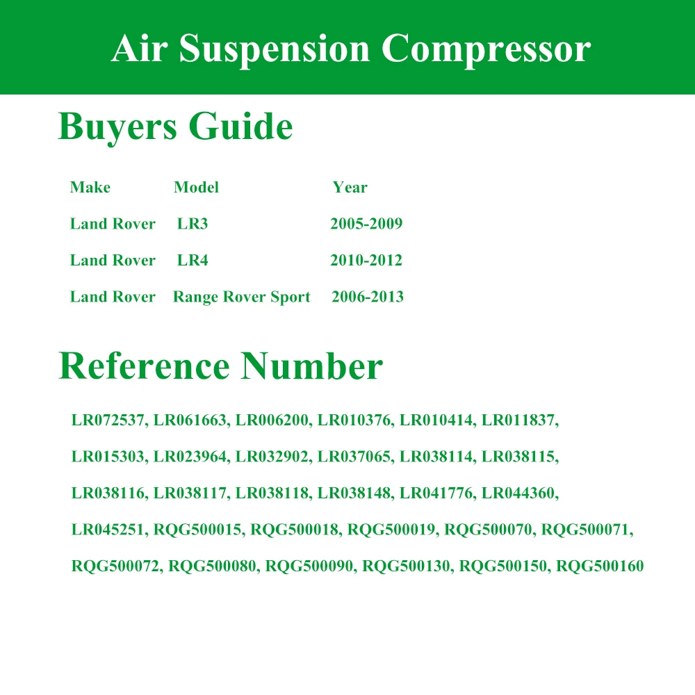 New Air Suspension Compressor Pump For 2005-2013 Land Rover LR3 LR4 L319 Range Rover Sport L320 Discovery 3 4 Hitachi Style