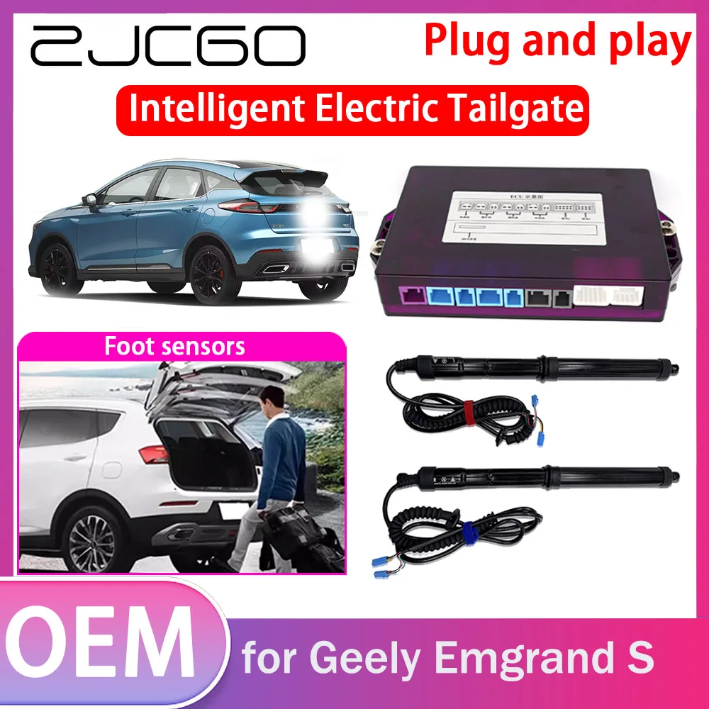 ZJCGO Electric Tailgate Lift Drive Trunk Opening Tail Gate Lift Soft Close Car Door for Geely Emgrand S 2021 2022 2023 2024