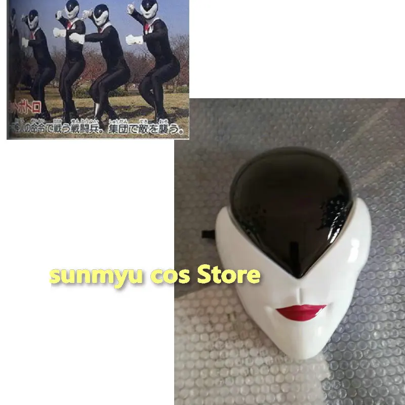 Gosei Sentai Dairanger Cotpotros Cosplay Mask White and Black Mask Halloween Resin Material Gosei Sentai Dairanger Cosplay