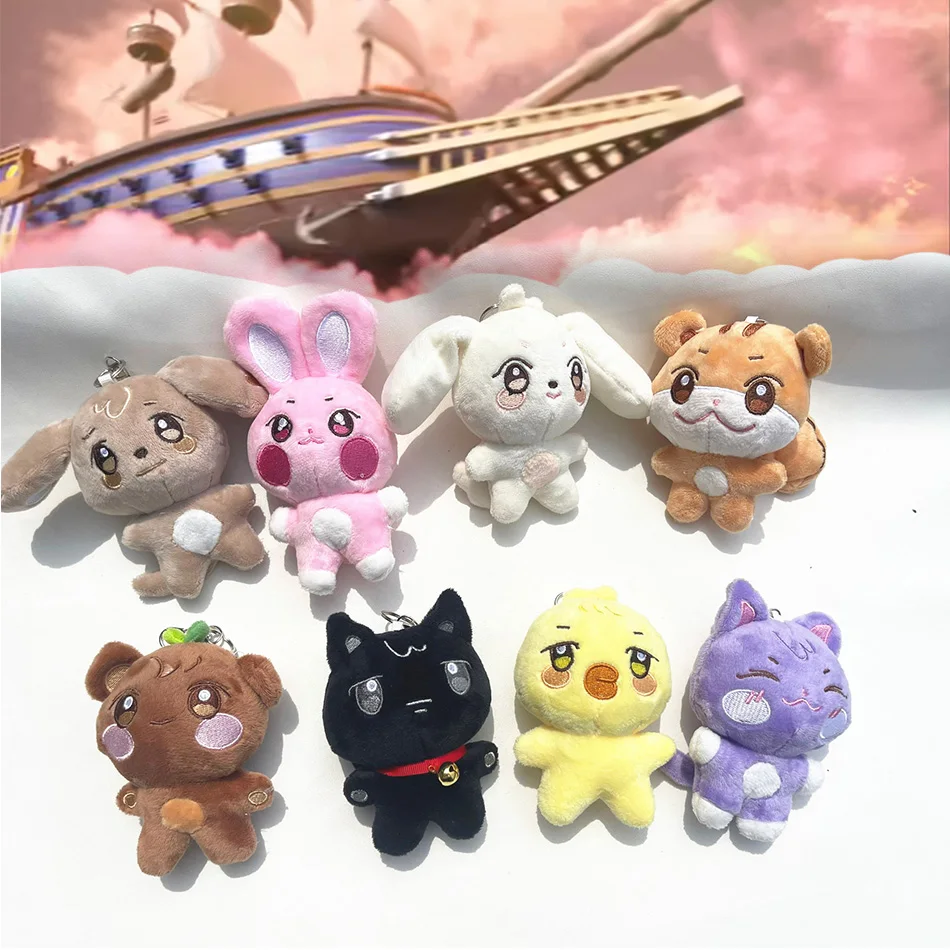 10CM Kpop ATEEZ Plush Pendant Keychain Aniteez Design Hongjoong Seonghwa Yunho Yeosang San Ming Wooyoung Jongho Accessories