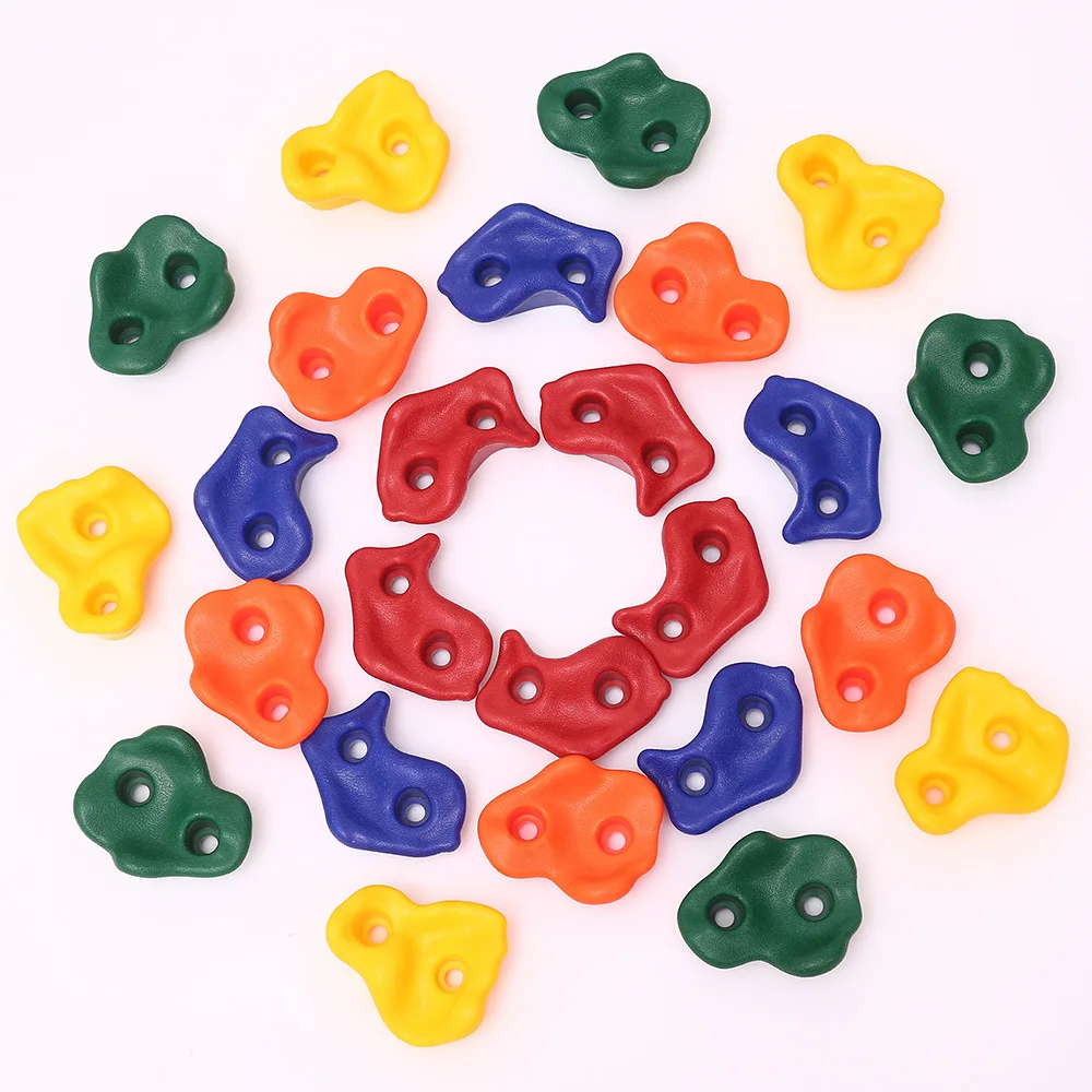 10 Pcs Toys for Kids Rock Plastic Wood Wall Climbing Stones Kids Toys Games Climbing Wall Hand Feet Holds Grip Kits Child Game