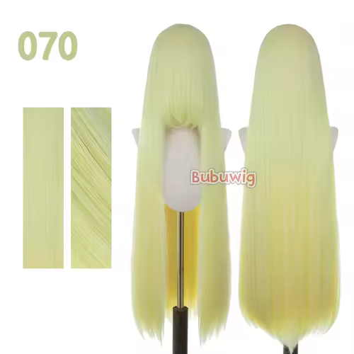 Bubuwig Synthetic Hair 100cm Long Straight Pure Color Cosplay Wigs Over 100 Colors Black White Red Blue Brown Wig Heat Resistant - Image 50