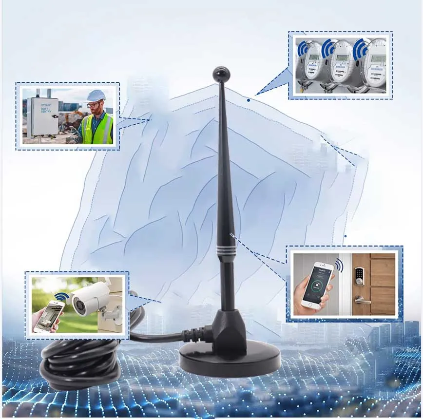 1pcs Pure Copper 5G 4G LTE 3G GSM 433Mhz Lora 2.4G Zigbee Omni WiFi Antenna High Gain 20dbi For Signal Boost With SMA Male