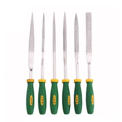 6pcs Diamond Needle Files Set 140/160/180mm Metal File For Ceramic Glass Jewelry Grinding Wood Carving Hand Tools