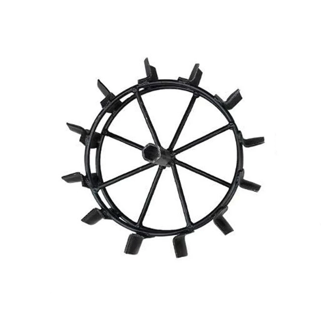 Micro tiller accessories rotary ploughing knife weeding wheel ditching flip plough hoe iron wheel