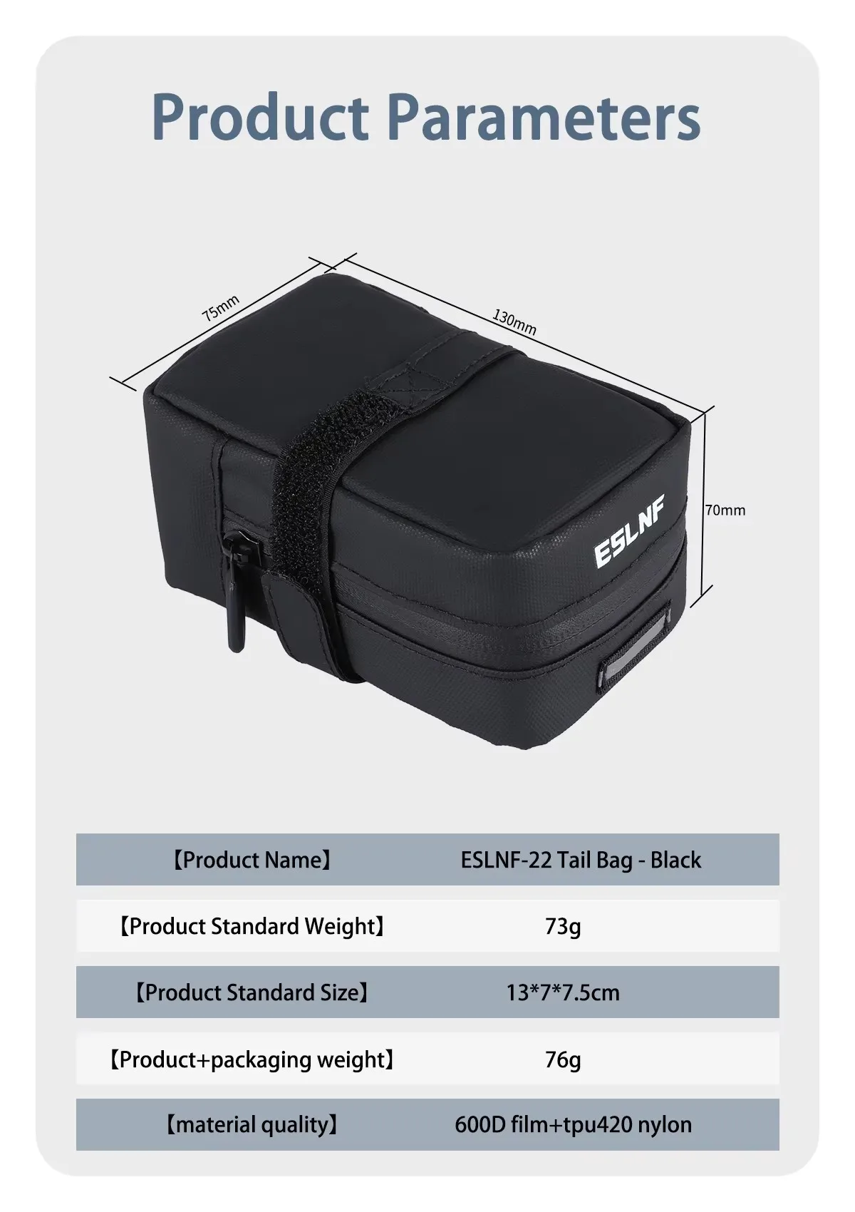 ESLNF Bicycle Under Seat Bag Cycling Mountain Tool Bag Waterproof Road Bike Saddle bag image 6