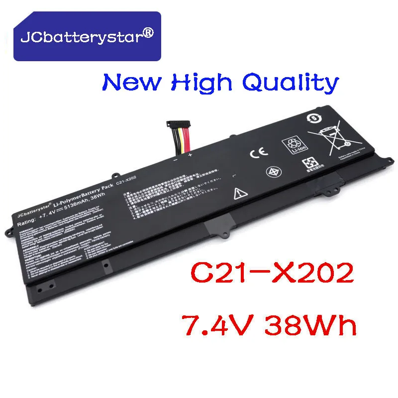 JC high quality C21-X202 Laptop Battery for ASUS VivoBook S200 S200E X201 X201E X202 X202E S200E-CT209H S200E-CT182H S200E-CT1