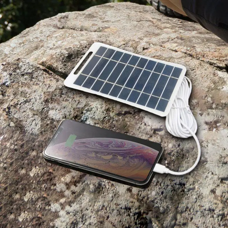 2W Solar Panel With USB Waterproof Outdoor Hiking And Camping Portable Battery Mobile Phone Charging Bank Charging Panel 5V