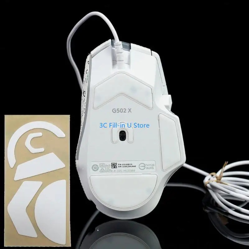 G8TA 1PACK MOUSE MOUSE SKATES ملصقات فأر أقدام اللوحة انزلاق مدورة منحنى حافة البديل لـ G502x سلكية