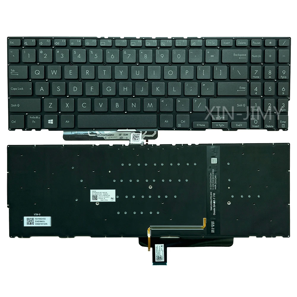 UX564 US Backlit Keyboard for Asus ZenBook Flip 15 UX564 UX564E UX564EH UX564EI UX564P UX564PH ASM19A6 0KNB0-560LU00 Notebook