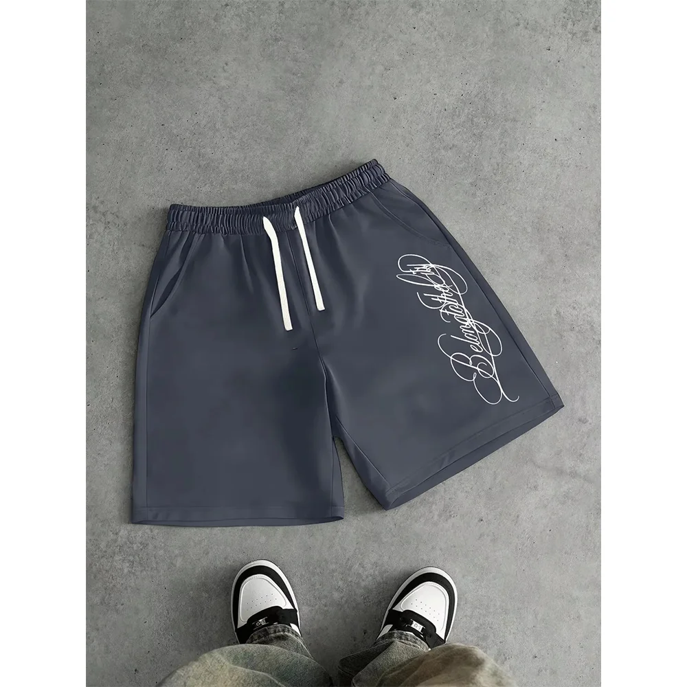 Unisex Y2K Harajuku Street Fashion Loose Beach Shorts Sommer Freizeit Sport Slow Running Basketballhose für Männer und Frauen – Detail 4