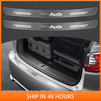 Car Transparent Trunk Rear Guard Plate Sticker For Audi A3 A4 A5 B8 8P B9 8V B6 B7 A1 A6 C6 Q3 Q5 C7 8I kuga A7 Auto Accessories