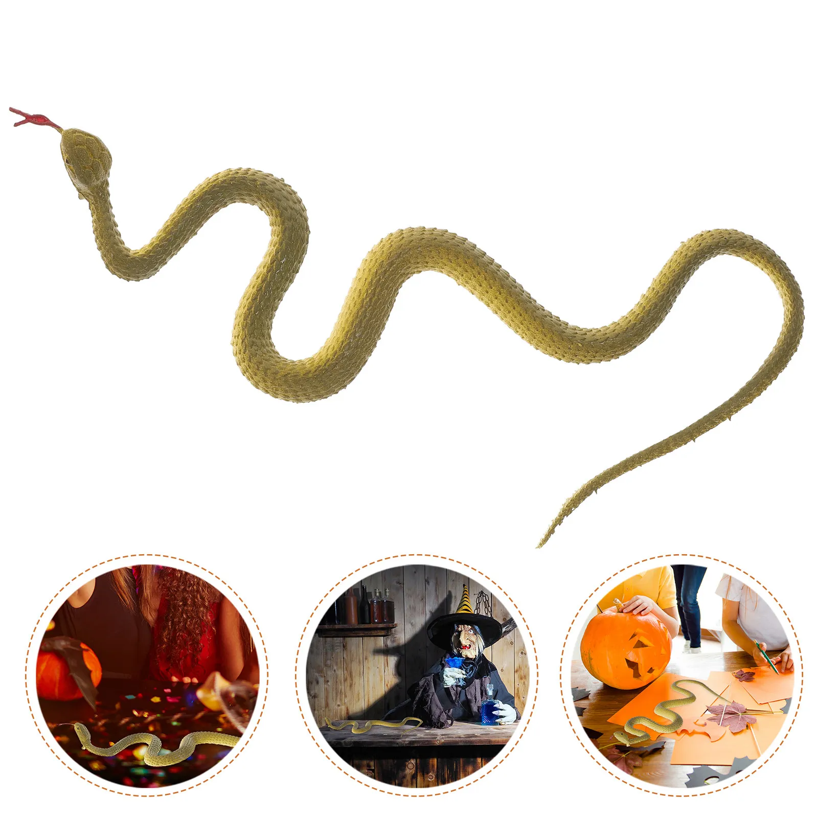 

Soft Rubber Realistic Snake Simulation Scary Prank Prop Decoration for Halloween Haunted House Festival Simulation Snake