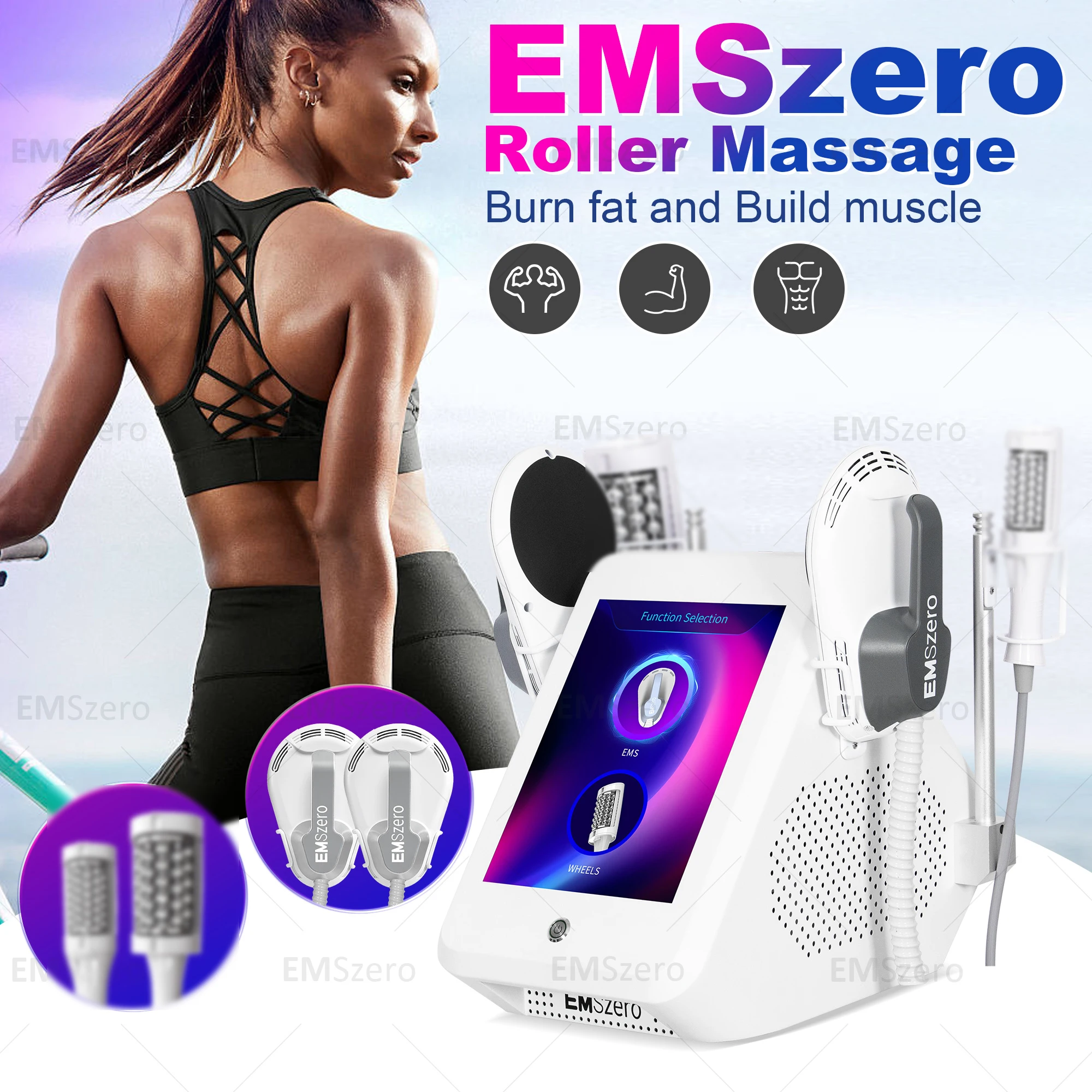 EMSzero Professional 5 Handles 2025 Ems Muscle Stimulator Body Sculpting Machine 6500W 200HZ with Pelvic Floor Pad