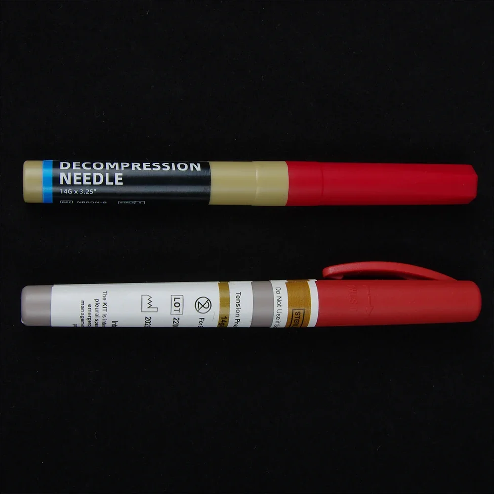 Sanke Rescue Pneumothorax Needle Trauma Ifak Chest Cathether Needlecatheter 50g Needle Decompression Edc First Aid Kit