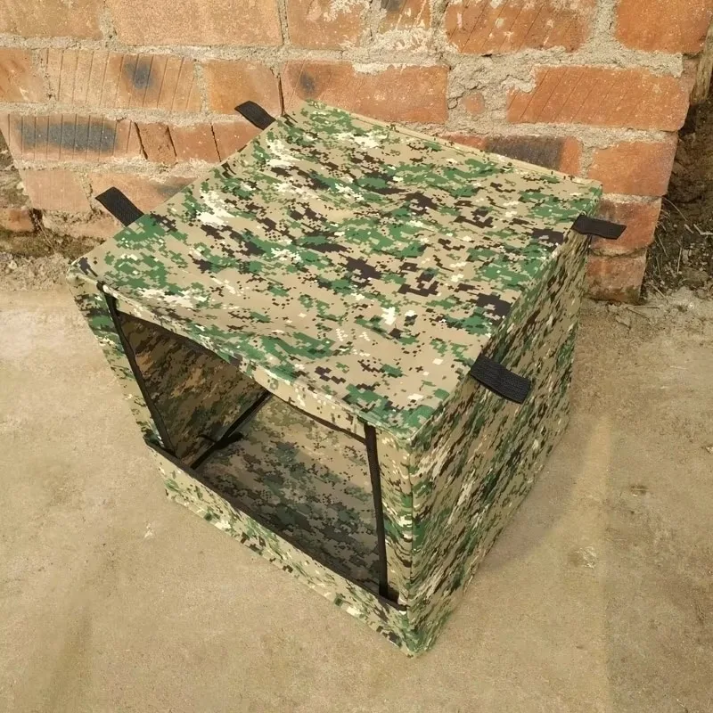 Schleuder Schießen Praxis Ziel 40*40 cm Camouflage Schießen Ziel Box Anfänger Schießen Stumm Box Stahl Ball Recovery gerät – Detail 5
