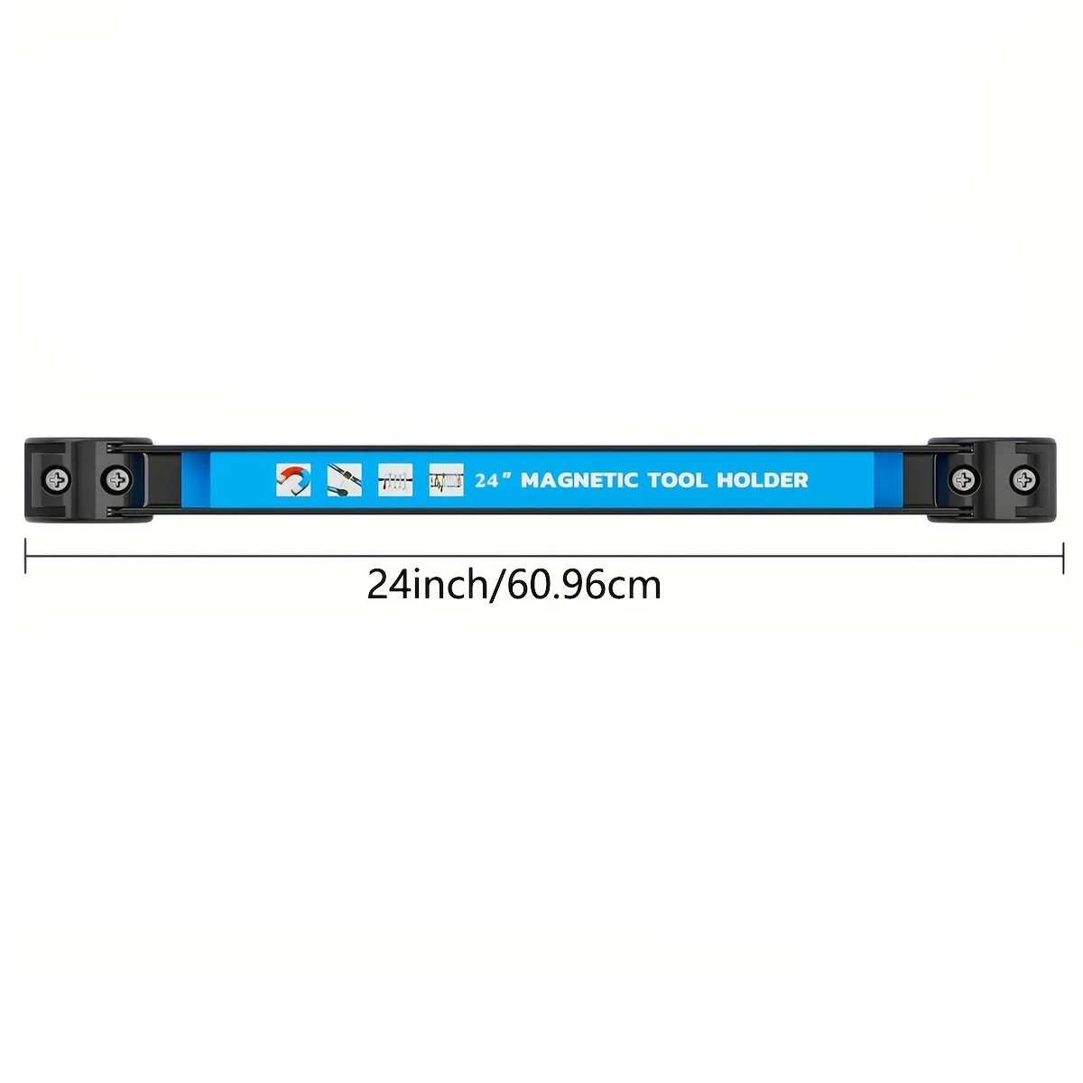 8,12,18,24 inch magnetische gereedschapshouder zware gereedschapsbalk, ruimtebesparende metalen organisator rekgereedschap voor werkplaats garage thuis