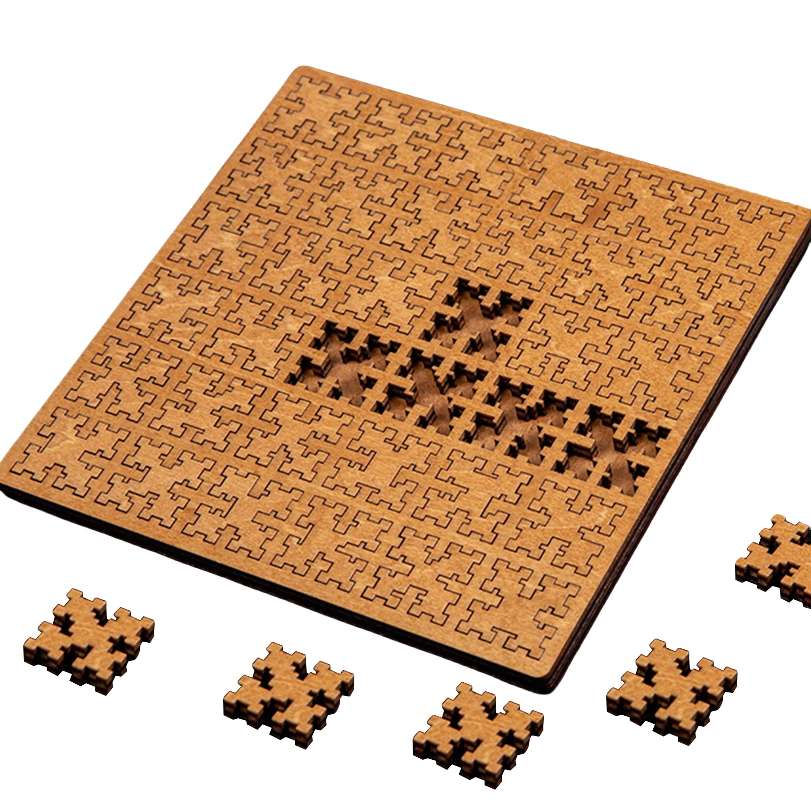 

Fractal Tray Puzzle a mind-bending wooden puzzle a unique and creative irregul