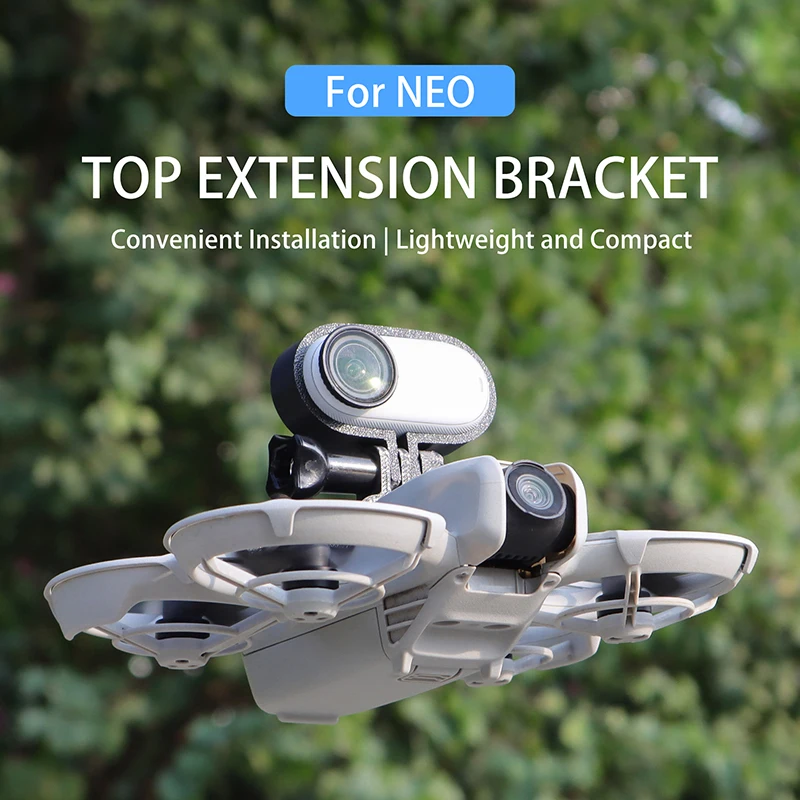 For DJI Neo Drone Top Extension Bracket Insta360 Go 3/Go3s Camera Fixing Support Holder Base Adjustable Mount Adapter Accessory