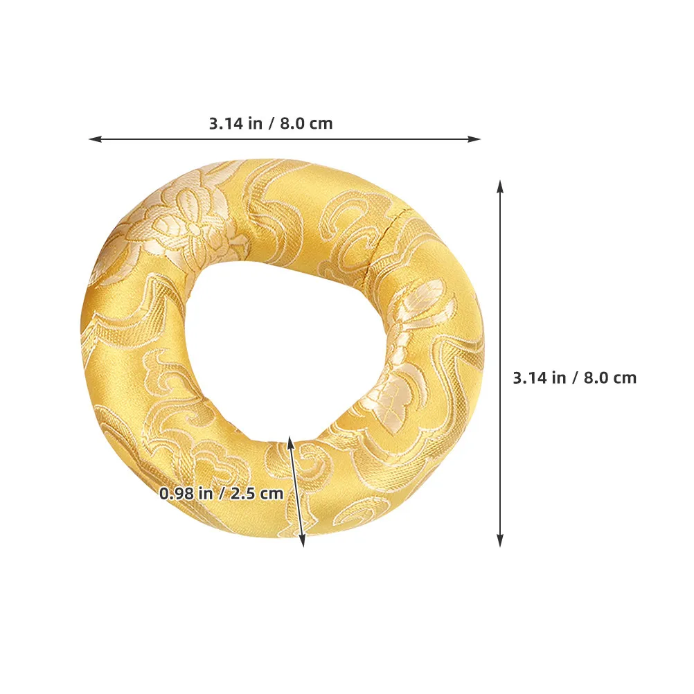 2Pcs Tibetan Singing Bowl Pad Cotton Cushion Round Stable Base Stand Meditation Sound Bowl Protector Cotton Gasket
