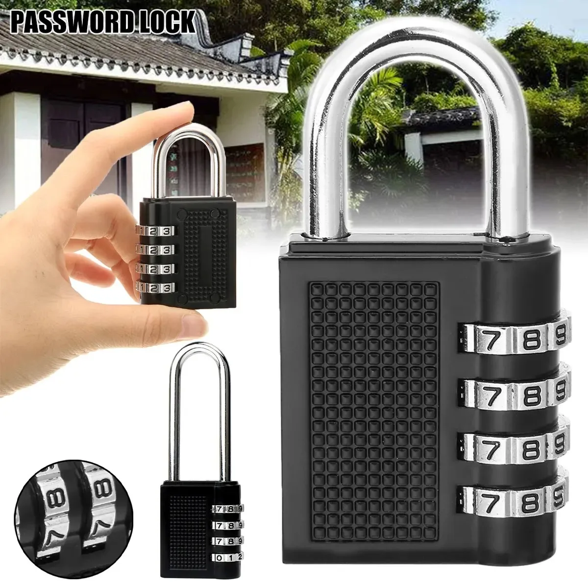 

Zinc Alloy Padlock Digit Locker Lock Weatherproof Lock Americanism Outdoor Mechanical Lock For School Gym Locker/FenceHasp Secur