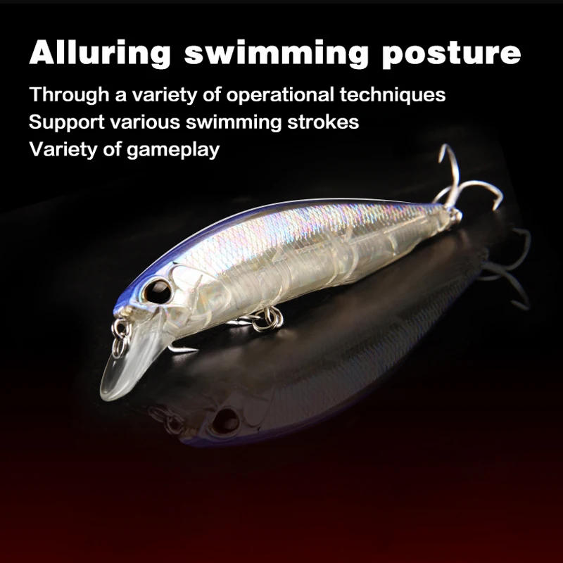 BEARKING 10cm/15g hot model fishing lures Hard Bait Minnow Long Cast Professional fishing bait Rattling Noise Weedless 50% Off view 4