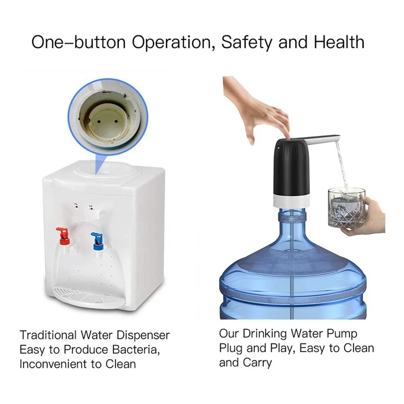 مضخة مياه إبريق 5 جالون، موزع مياه محمول، مضخة زجاجة مياه 5 جالون