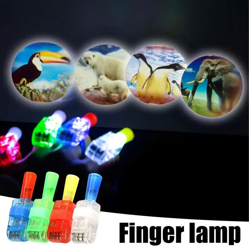 

Finger Lights For Kids Fluorescent Ring Finger Lamp Led Luminous Children's Toys Flashing Concert Props Light Up Led Toys