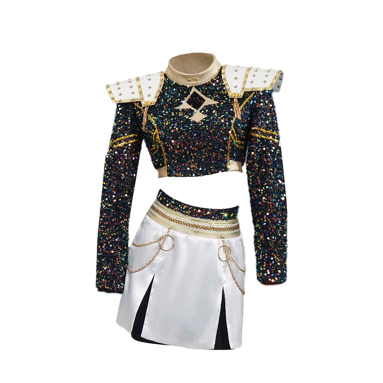 

Kpop Demon Hunters Kids Costume Girl Cosplay Outfits Role Play Halloween Skirts Sets Performance 2025 Ropa De NiñO 아동 상하복 세트