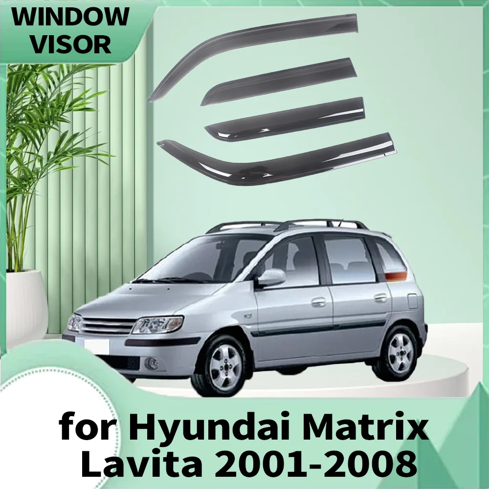 

Window Visor for Hyundai Matrix Lavita 2001 2002 2003 2004 2005 2006 2007 2008 Weathershied Door Visor Wind Sun Rain Guards Side