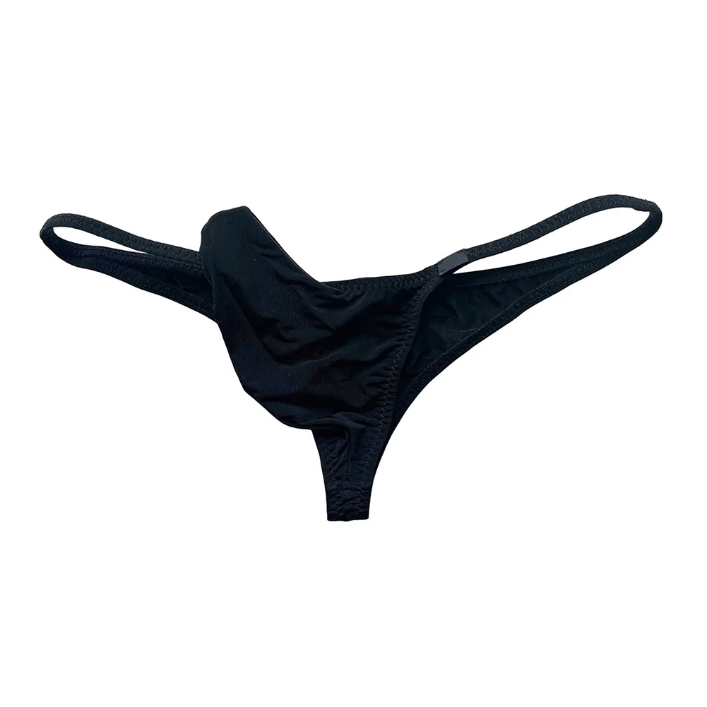 Men Thin Ice Silk Bikini Underwear For Man Sissy Bulge Pouch Panties G-String Lingerie Ultra Hot Solid Low Waist Japanese Thongs