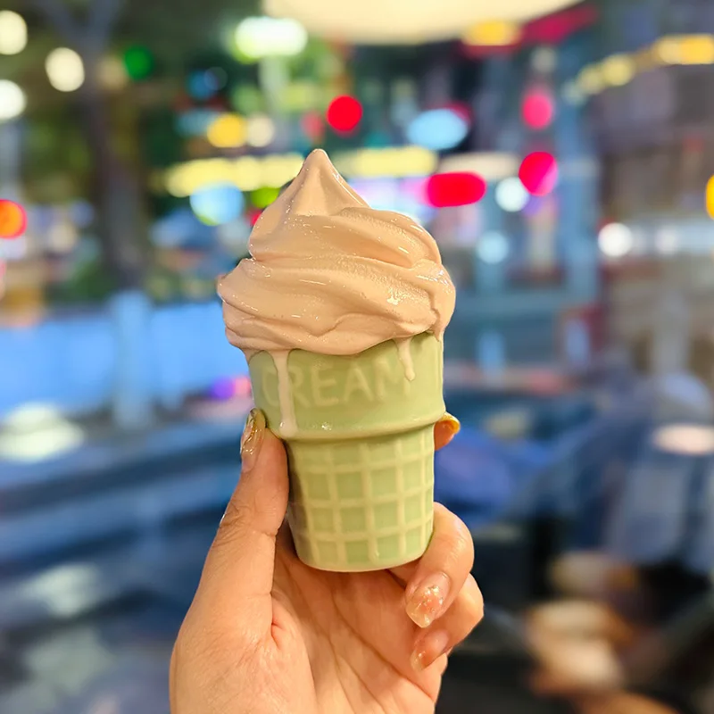 Ice Cream Shaped Ceramic Coffee Travel Mug Milk Tea Water Cup Espresso Cups Personalized Dessert Mugs French Tableware