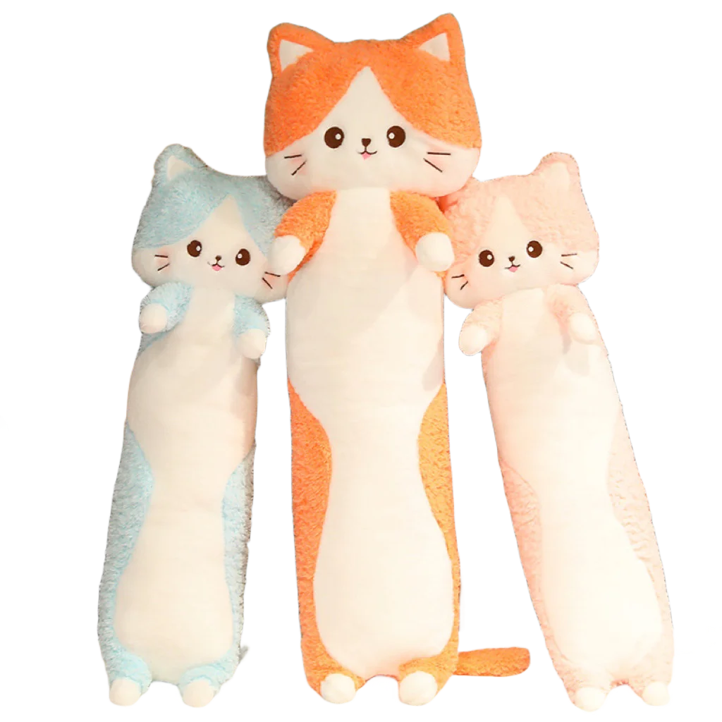 80CM-120M Cute Soft Long Cat Pillow Stuffed Plush Toy Office Nap Hug Pillow Home Comfort Cushion Decoration Dolls Gifts For Kids