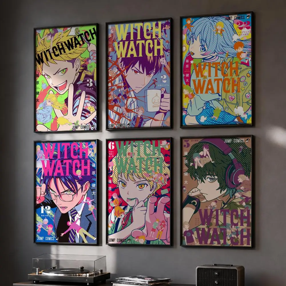 Witch W-Watch Cartoon Poster HD Home Wall Stickers House Hallway Living Room Bedroom Bar Office Decor Art Prints