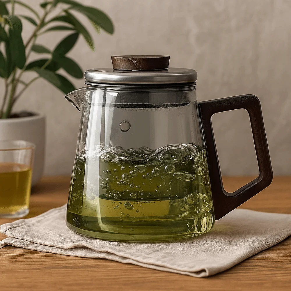 

Thickened Glass Glass Teapot Heat Resistant High Temperature Resistant Kung Fu Tea Set Press Control Transparent