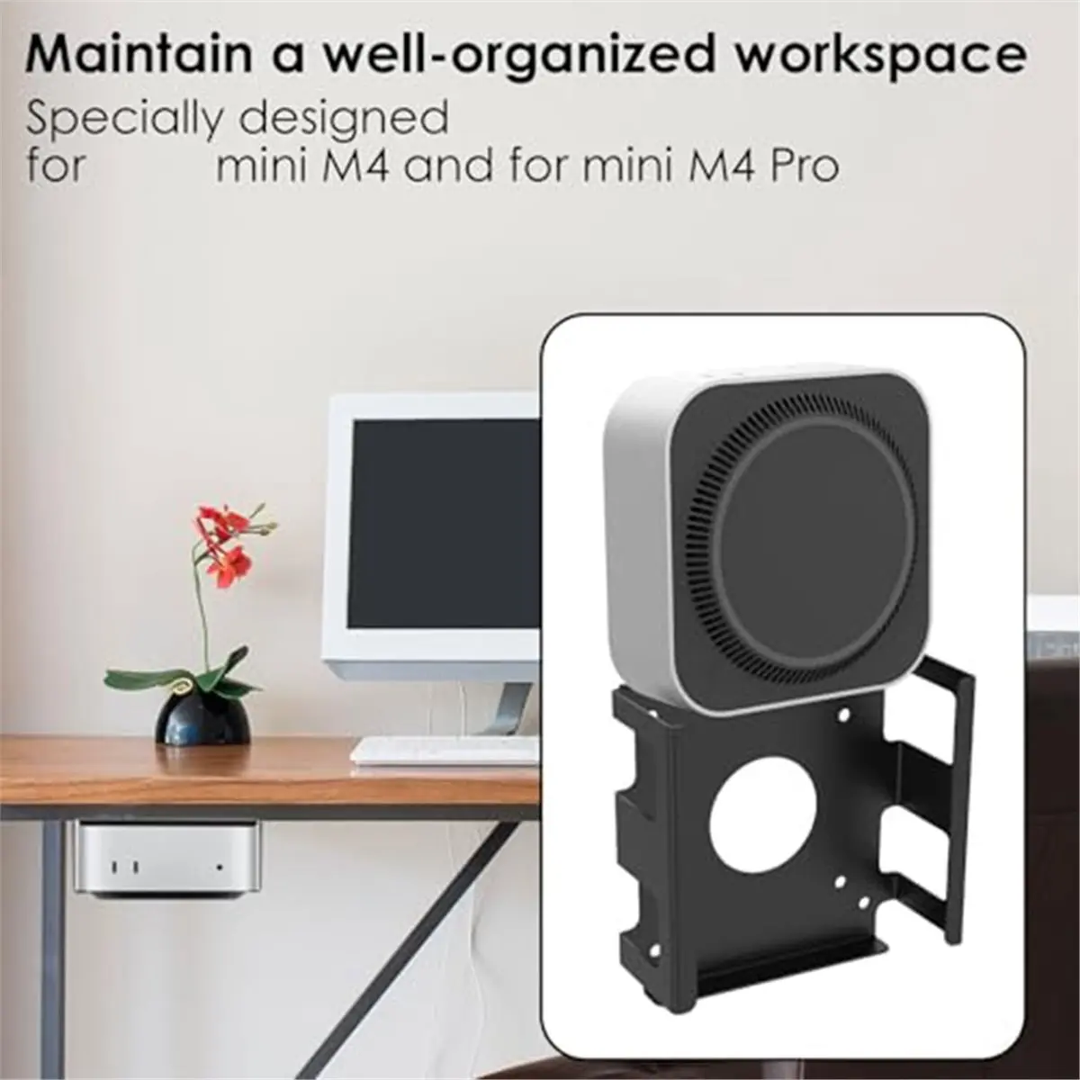 [VALUE PACK]Metal Storage Stand for Mini Under-Desk Metal Mounting Bracket for Mini / Pro Wall-Mount Storage Bracket